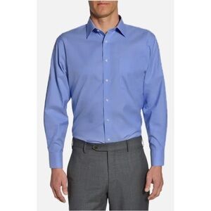 ✨NEW!✨ ROUNDTREE & YORKE Gold Label Long Sleeve Non Iron Pinpoint Shirt - 16/33